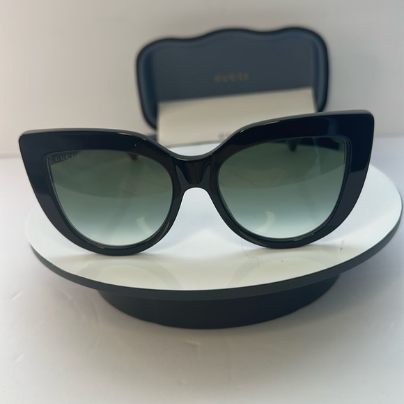 BRAND NEW GUCCI GG0163SN 003 Black Grey Women Sunglasses main image 9